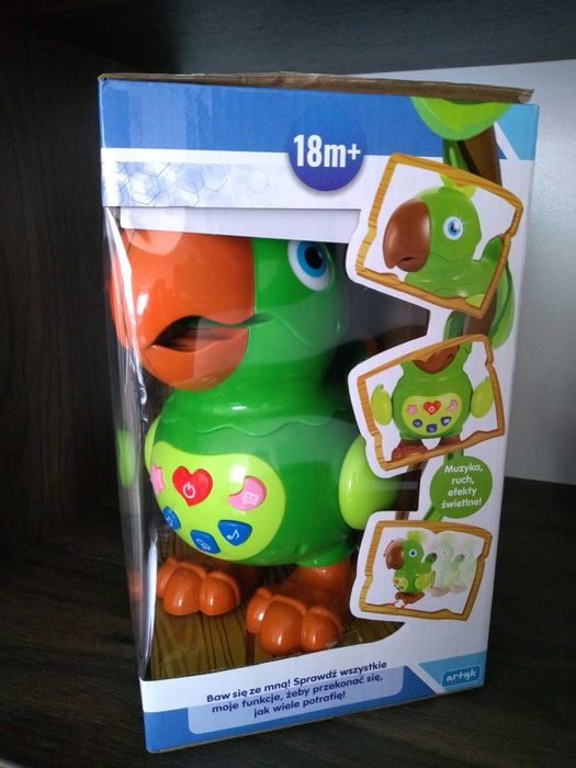 Papuga 18m+ zabawka interaktywna