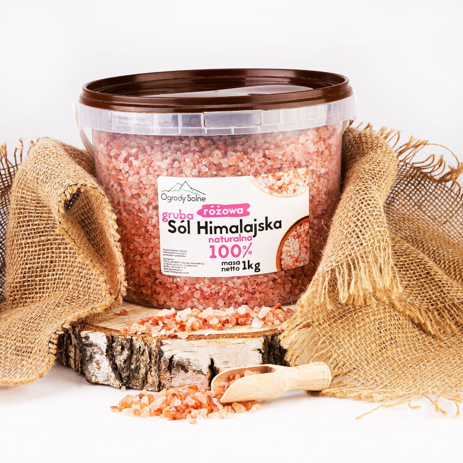 Sól w wiaderku - himalajska różowa gruba - 4 kg