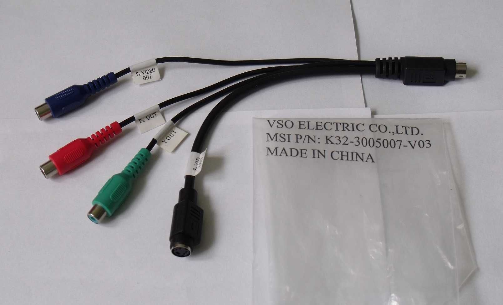 S-Video kabel komponentowy video MSI