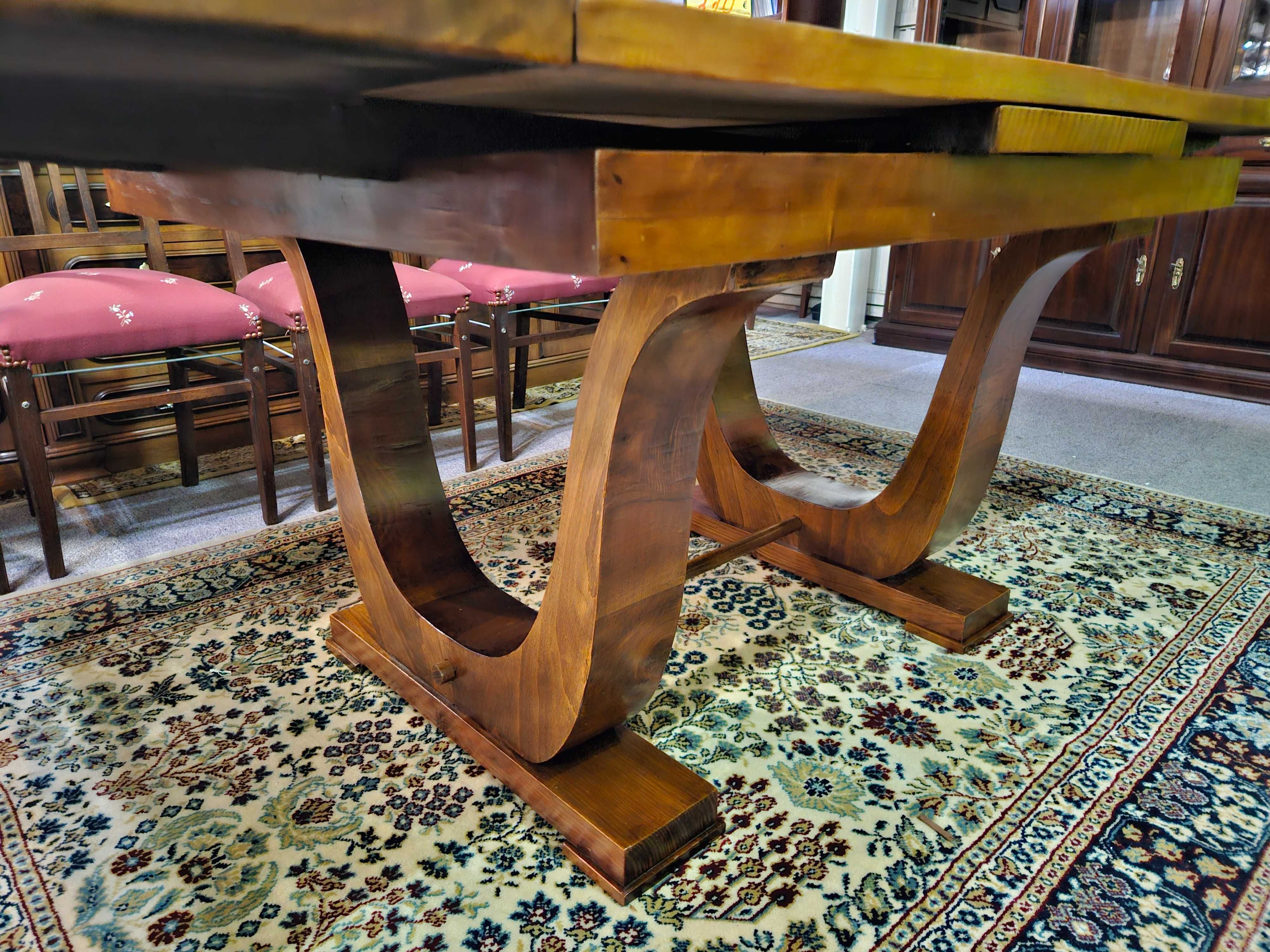 Mesa antiga estilo arte Deco totalmente restaurada - Extensível