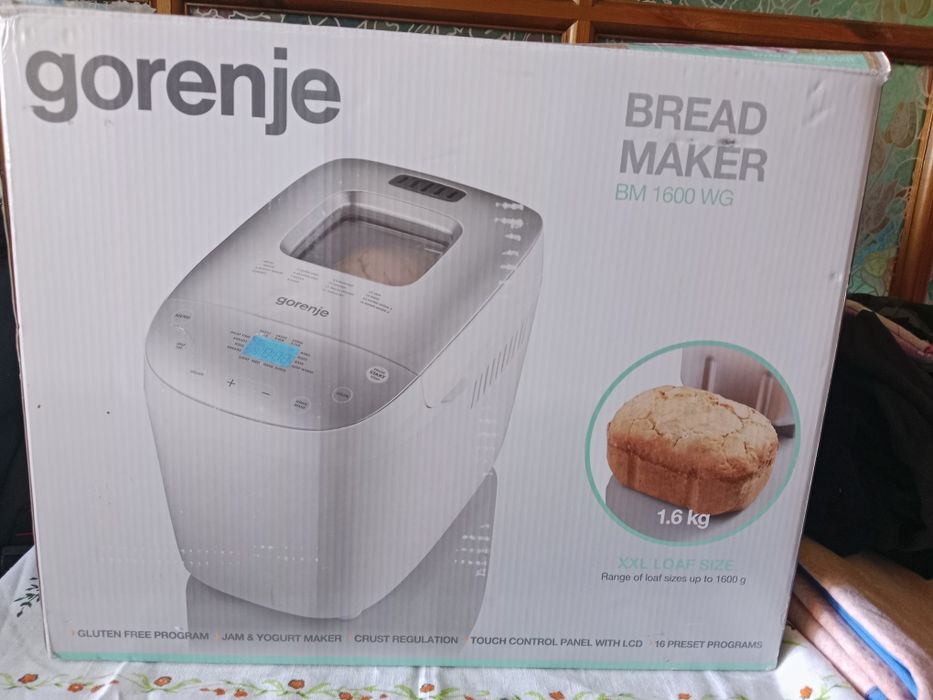 Хлебопечь Gorenje BM 1600 WG
В идеальном состояние.
Использовалась 2-р