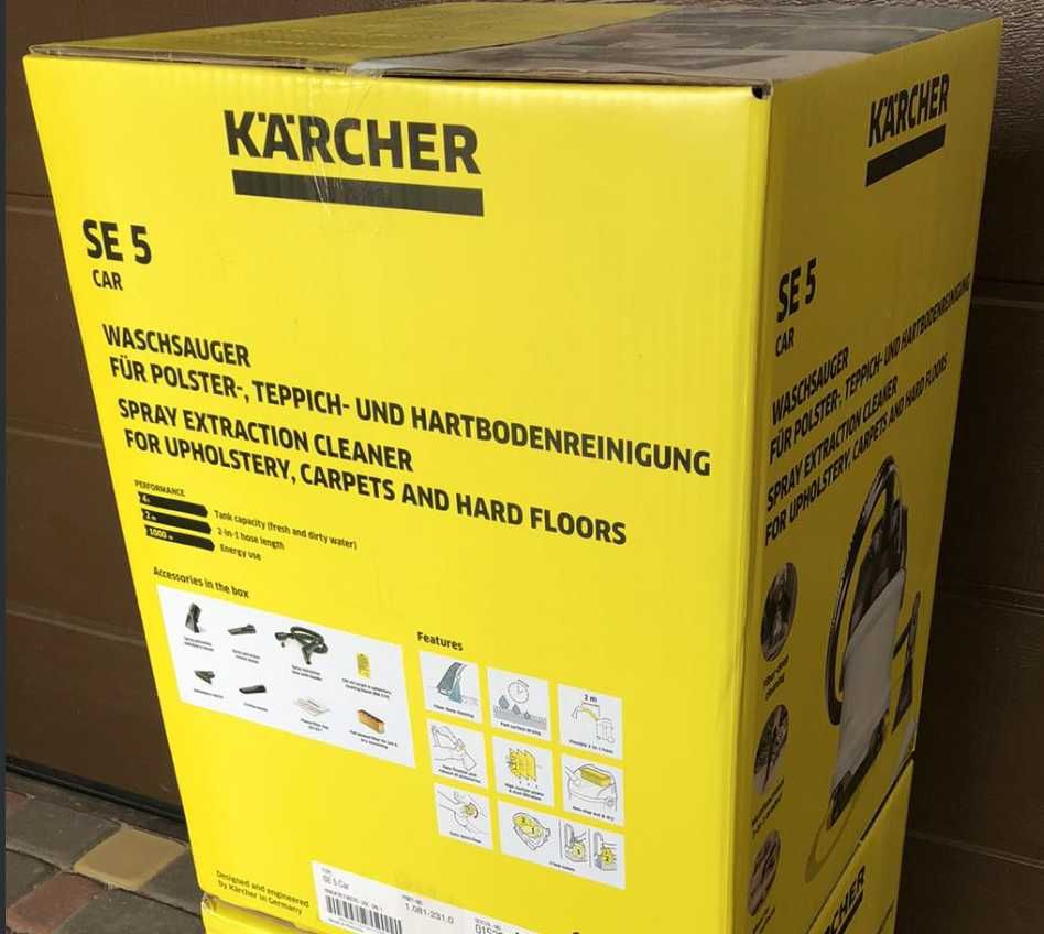 Пилосос миючий Karcher SE4/SE5 car Новий пылесос для химчистки моющий