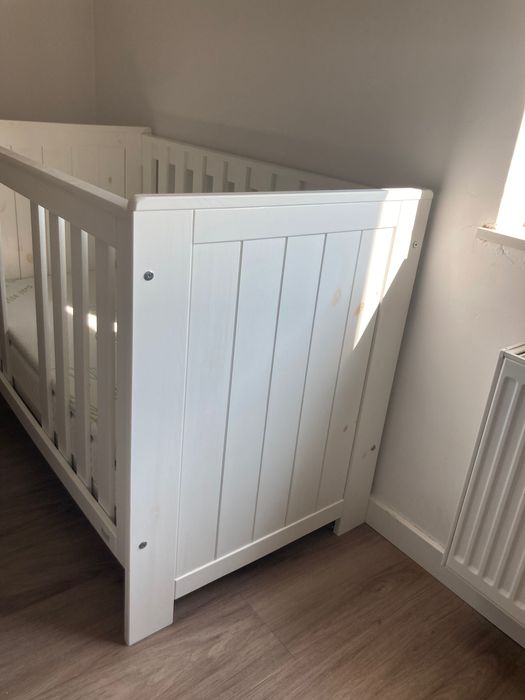 Łóżeczko Pinio + materac PlantPur baby 60x120
