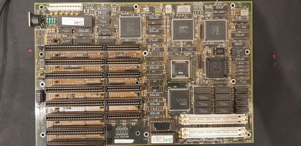 Retro Motherboard 386 com processador 386