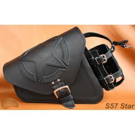 Sakwa motocyklowa skórzana S57 Star H-D Sportster -SAKO-