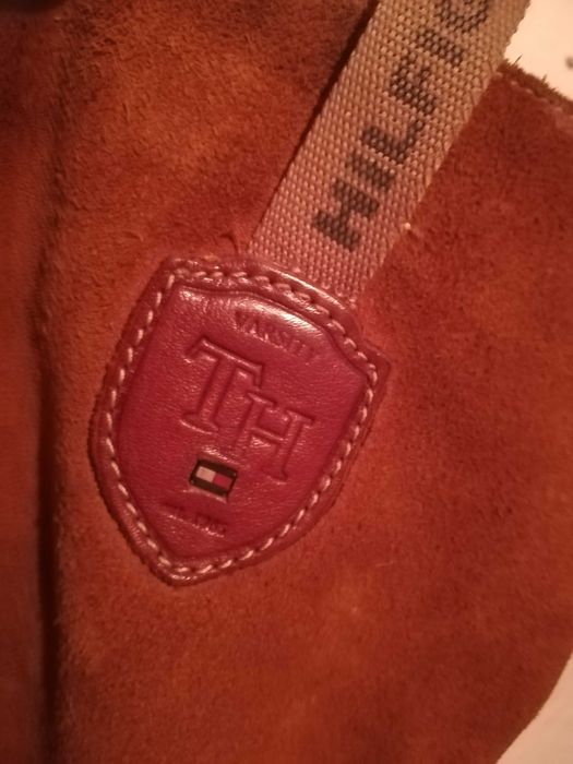 Rude skórzane długie kozaki Tommy Hilfiger