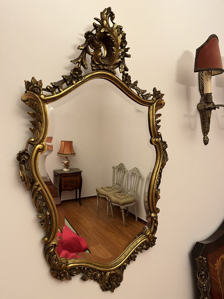 Espelho antigo dourado