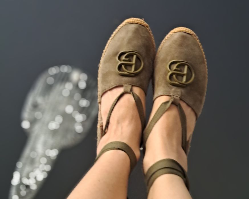 Nowe espadryle Baldinini skórzane