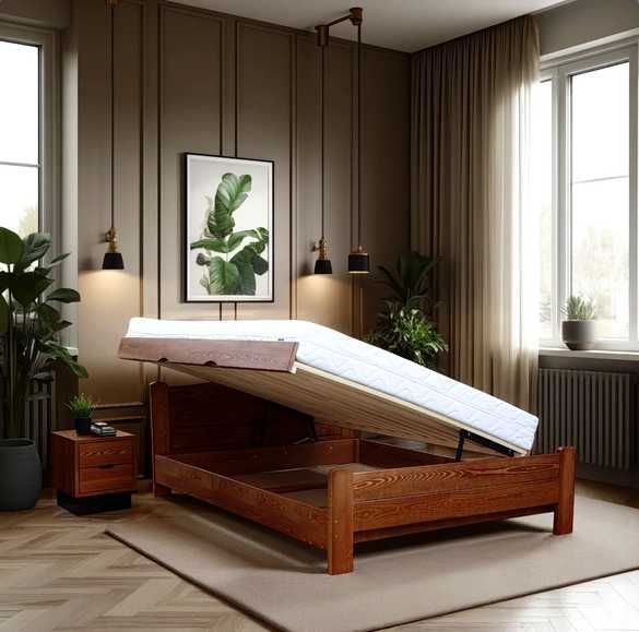 Łóżko tapczan z pojemnikiem wysokie siedzisko Azyl 120x200 mega mocne