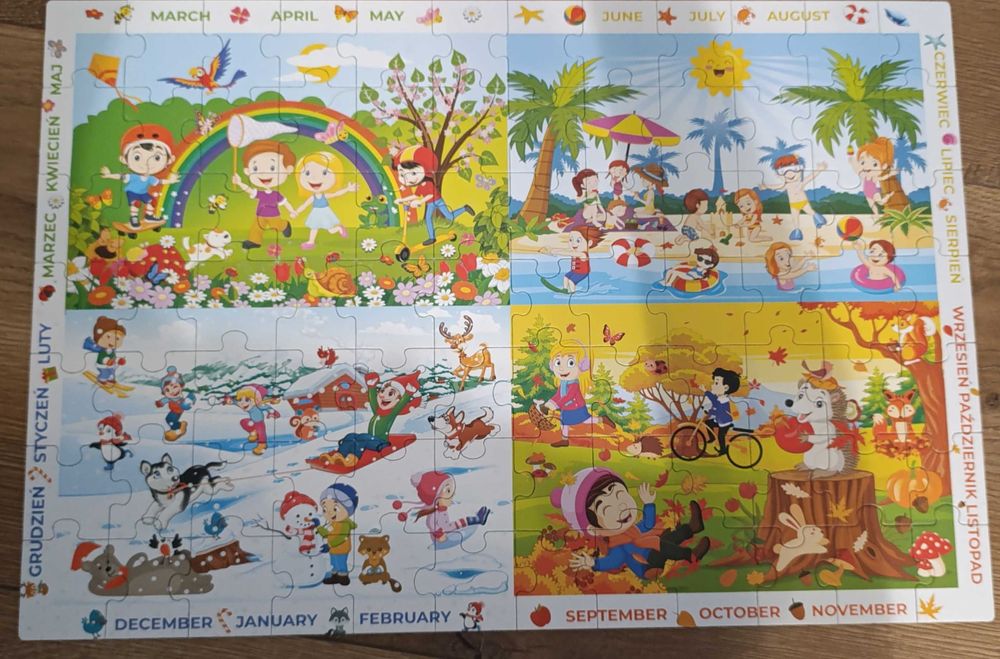 Zestaw puzzli dla 100-180, 24 zestawy, trefl, clementoni