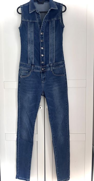 Kombinezon jeansowy denim r.S