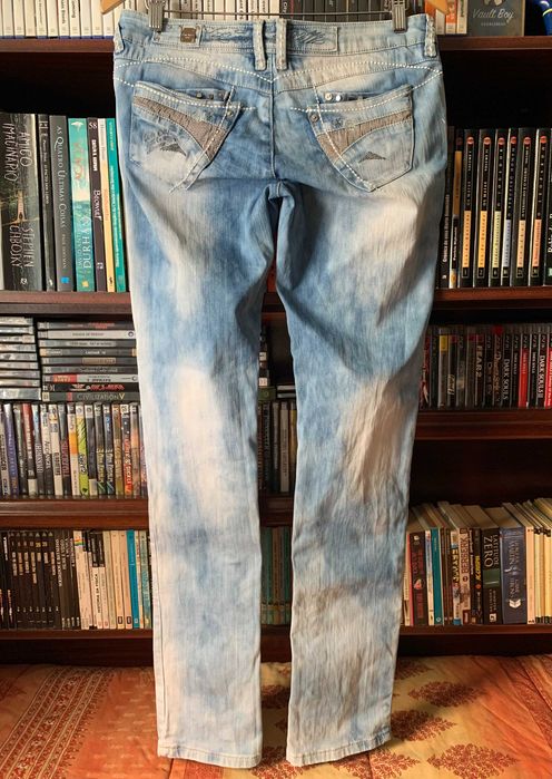 Calças de Ganga, tamanho 40 / L