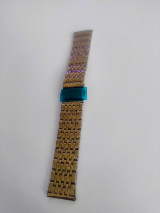 Bransoleta do zegarka męskiego w kolorze złotym, 22mmm