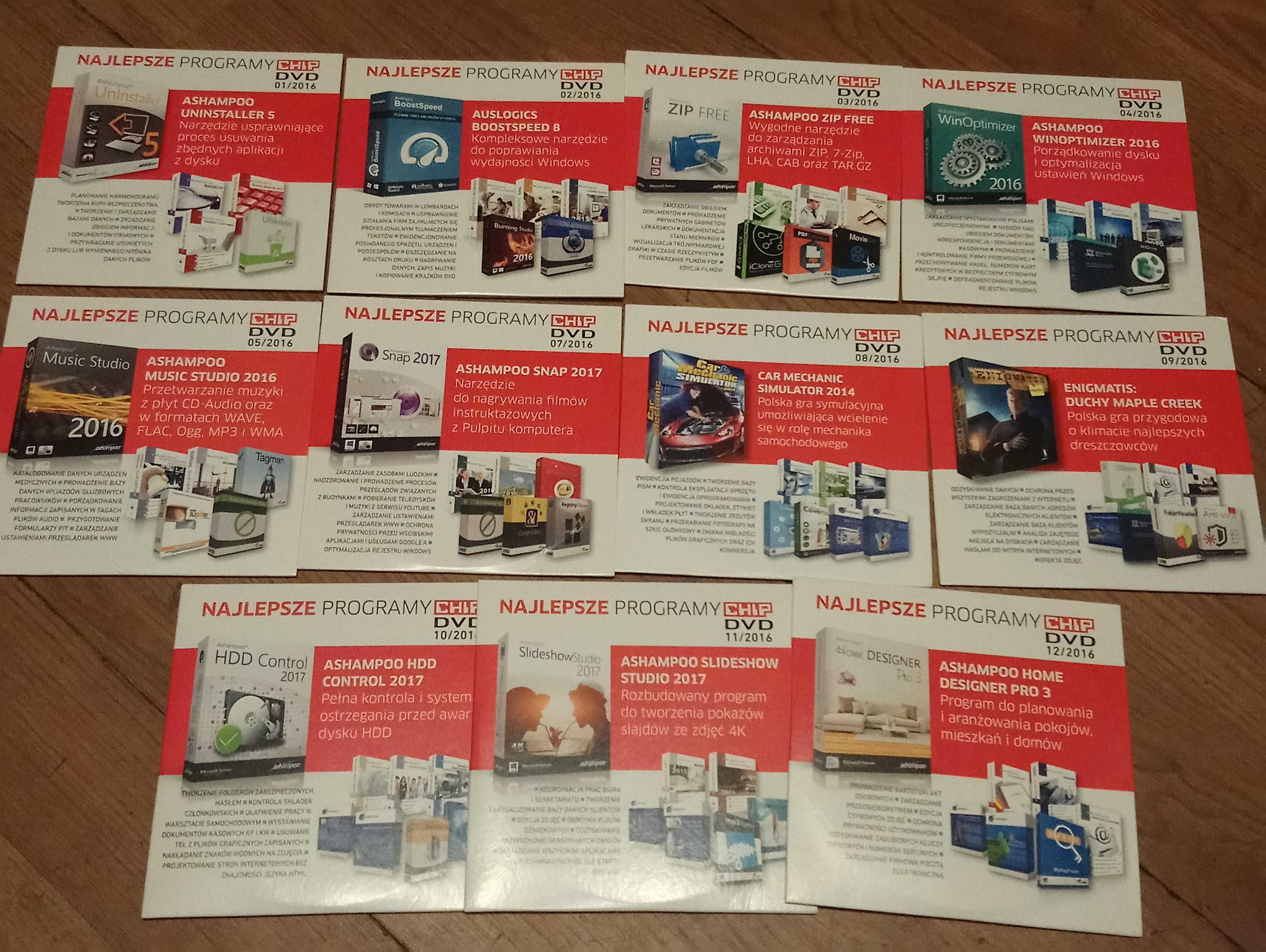 Płyty DVD z czasopism komputerowych PC WORLD CHIP różne roczniki