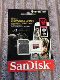 Карта памяти SanDisk microSDXC Extreme Pro 128GB