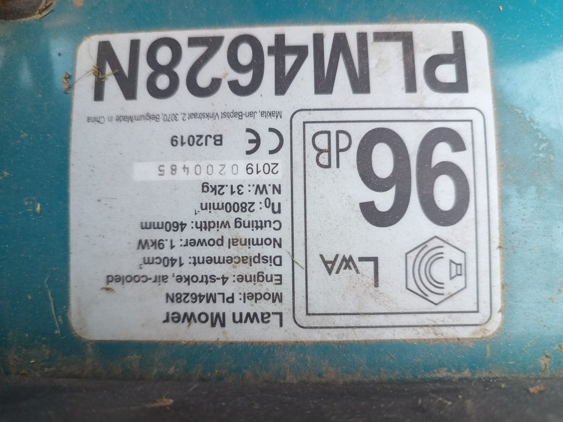 Kosiarka Makita PLM4627N spalinowa Kosz wyrzut boczny