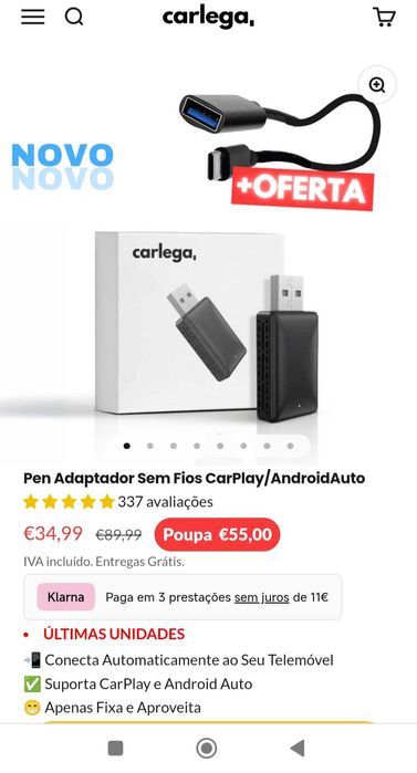 Vendo Pen Carlega CarPlay