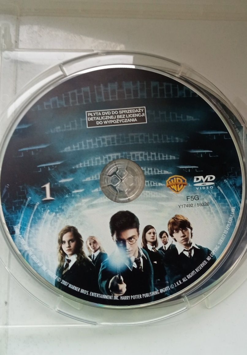 Harry Potter i zakon Feniksa film, płyta DVD