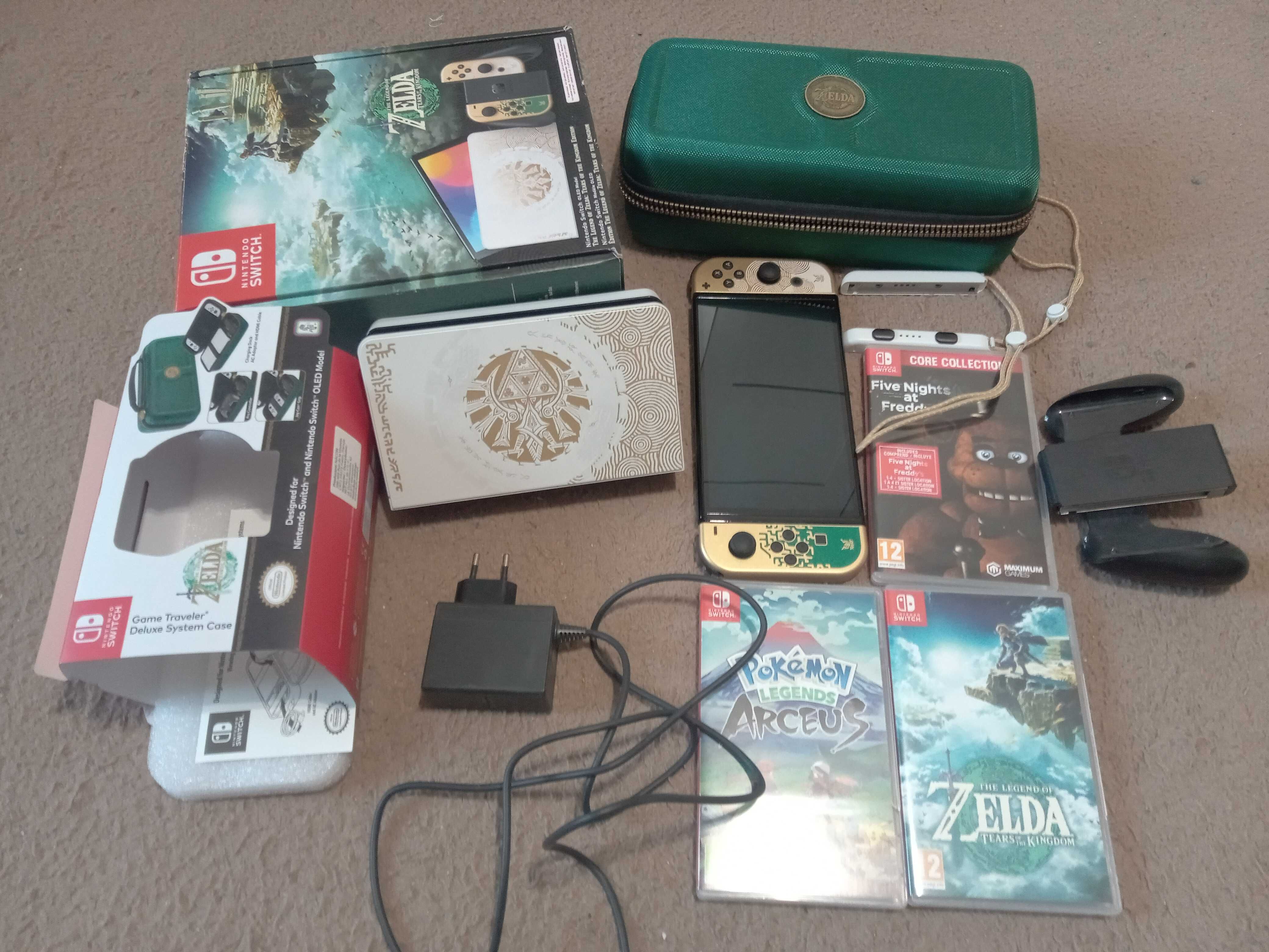 Konsola Nintendo Switch OLED Zelda TOTK Edition  jak nowa plus dodatki