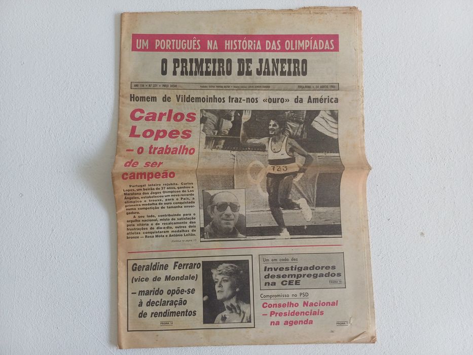 Lote de 5 jornais - CARLOS LOPES