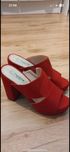 Buty czerwone na obcasie clowse 37