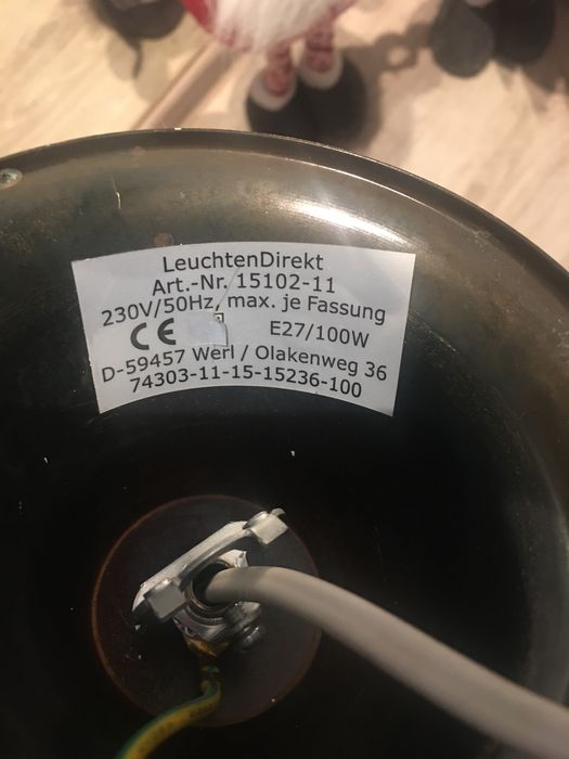 Lampa żyrandol klosz krysztalki kula gamour kinkiet wiszacy niemiecki