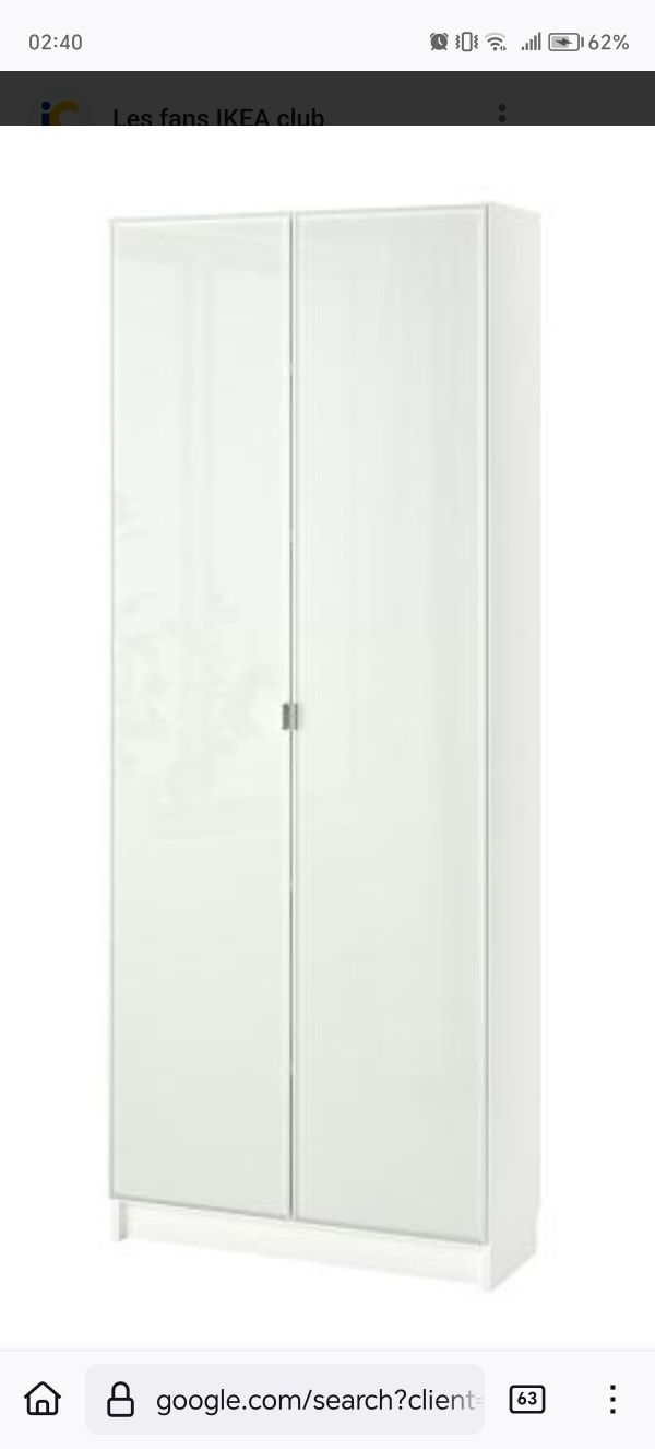 Portas de vidro Morliden para estante Billy Ikea