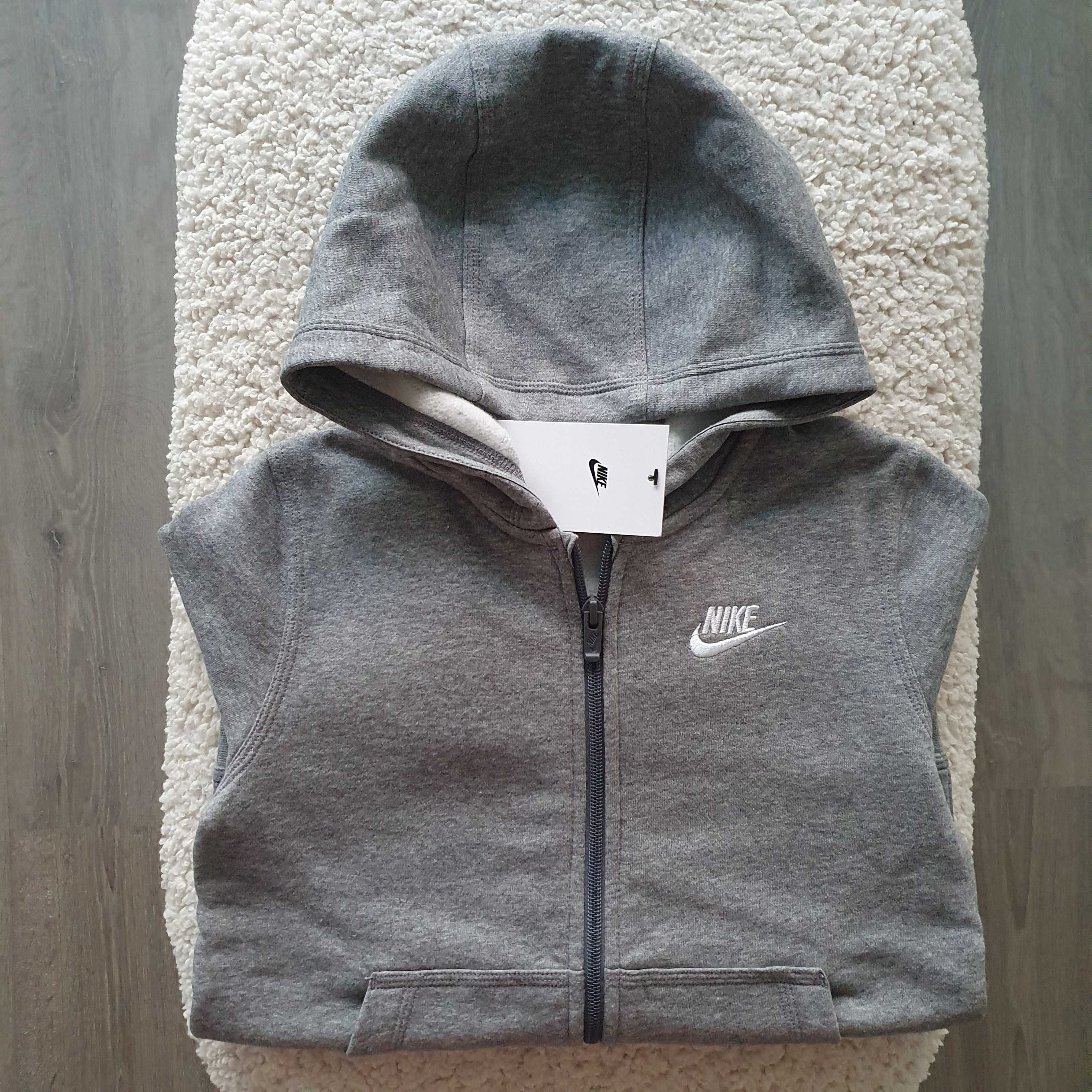 Nike Hoodie com fecho para criança, novo, tamanho S, 128-137cm