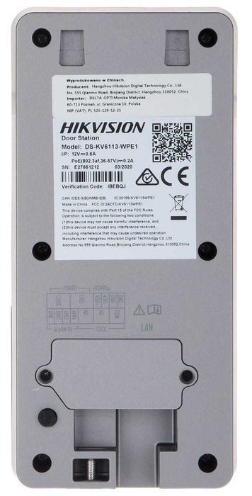 Domofon HikVision, Zestaw wideodomofonowy DS-KIS603-P(B), KIT-IP-PL603