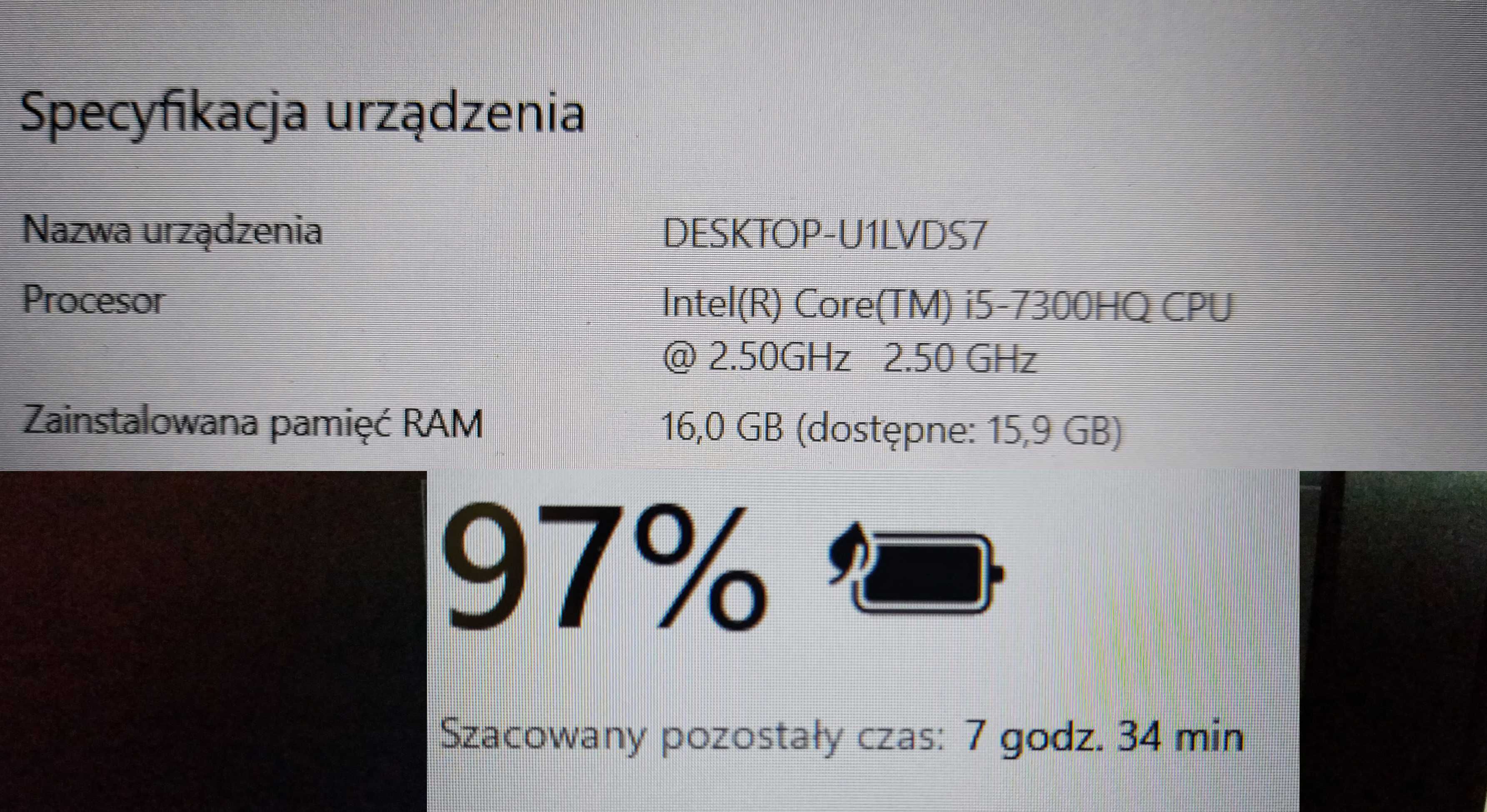 Lenovo Legion gamingowy - GTX1050Ti 16GB\SSD1TB\IPS - stan idealny