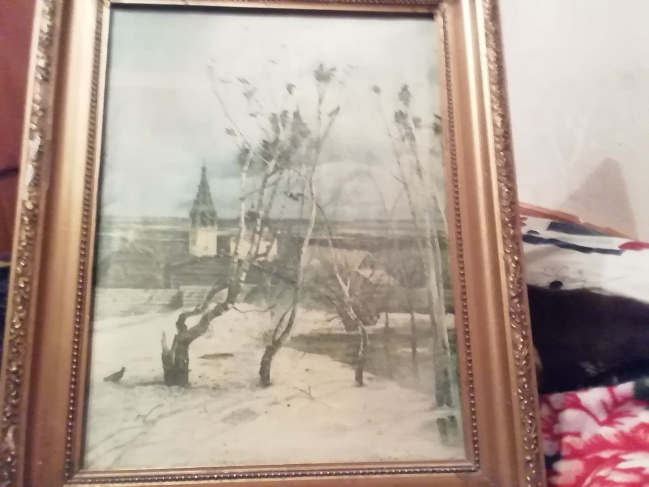 Картина Грачи прилетели на полотне. 1970 год 500 гривень