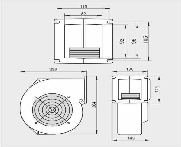 Dmuchawa do pieca M plus M WPA 160 BP-W2