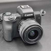 Canon EOS M50 + obiektyw EF-M 15-45mm + Pasek