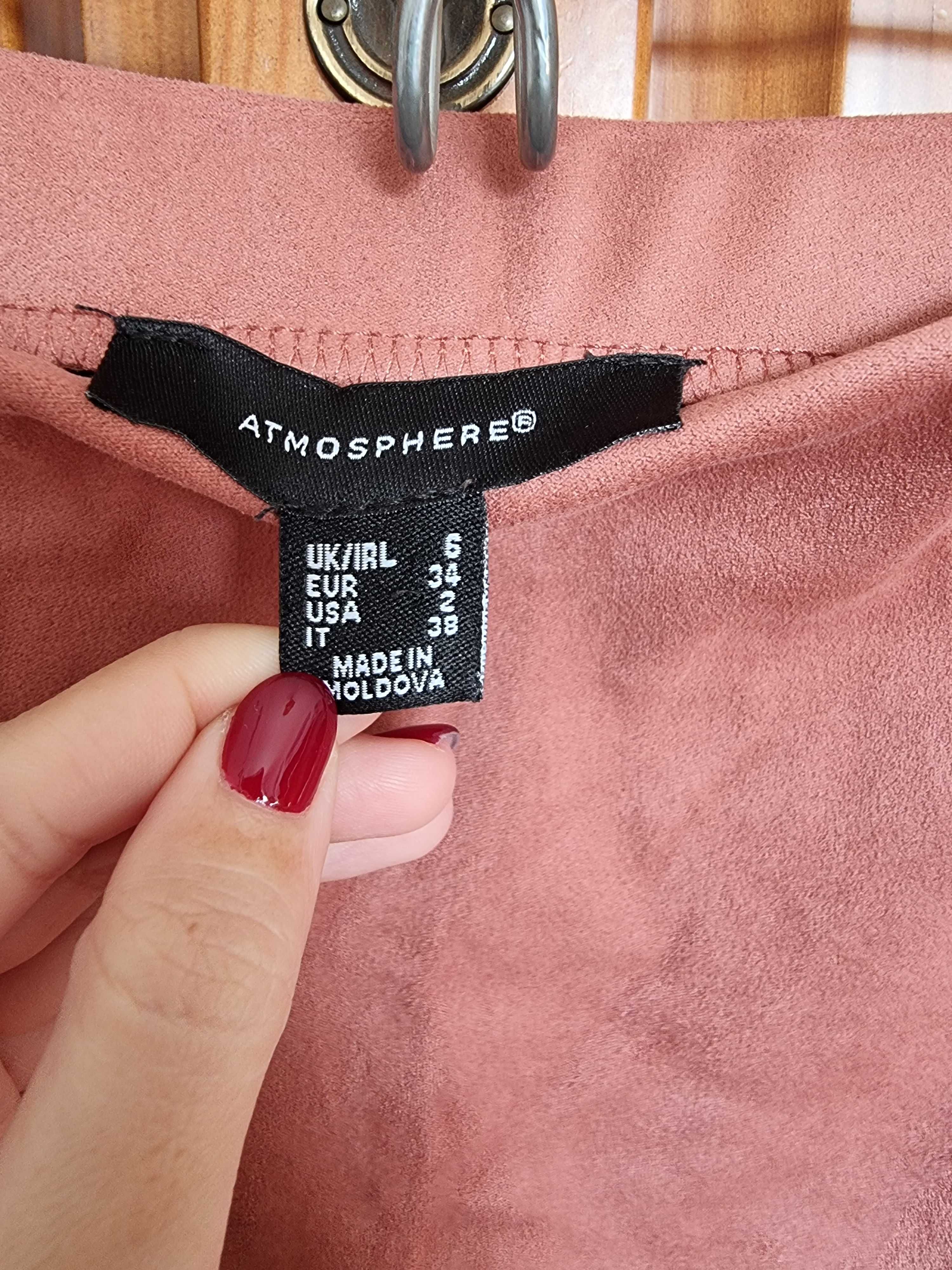 Saia lápis em tom rosa/ salmão Primark, estilo pele de pêssego, tam 34