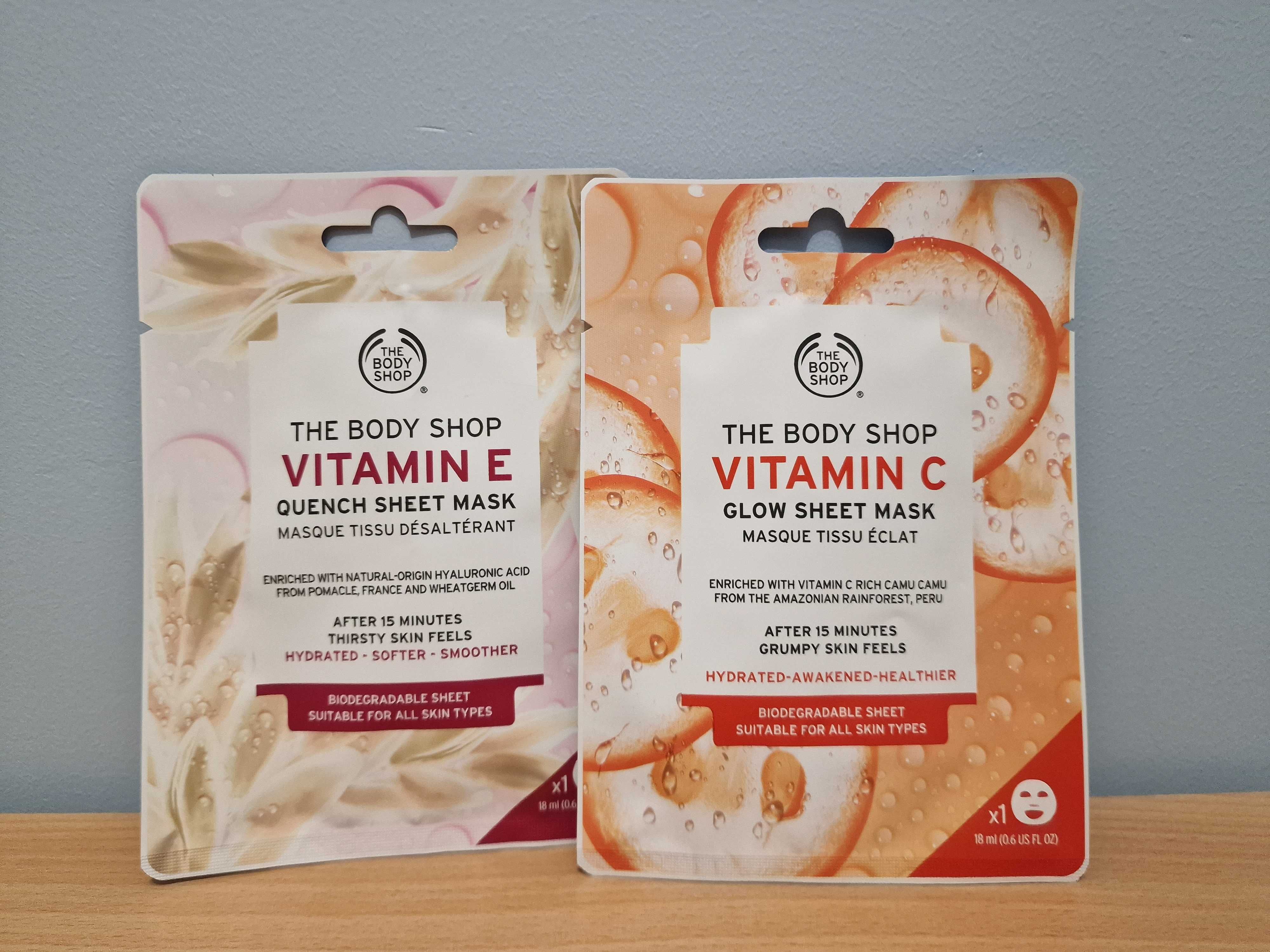 Maseczki w płachcie Vitamin E i Vitamin C Sheet Mask The Body Shop