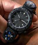 Тритиевые военные часы Seiko Deep Blue карбоновые НОВЫЕ 45 мм Черные