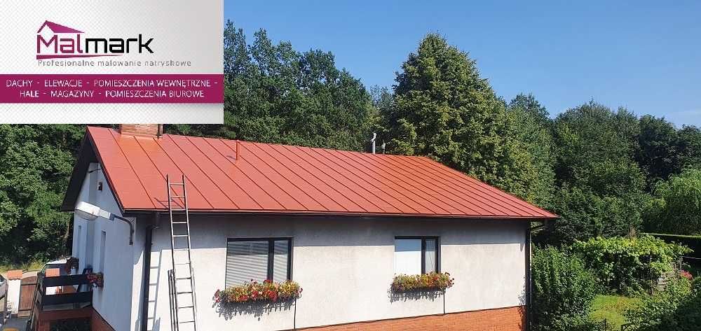 Malowanie dachu ,dachów natryskowe malmark.pl/galeria