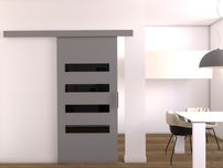 Drzwi przesuwne F90 96x205cm SZARE nowoczesne, producent Promocja