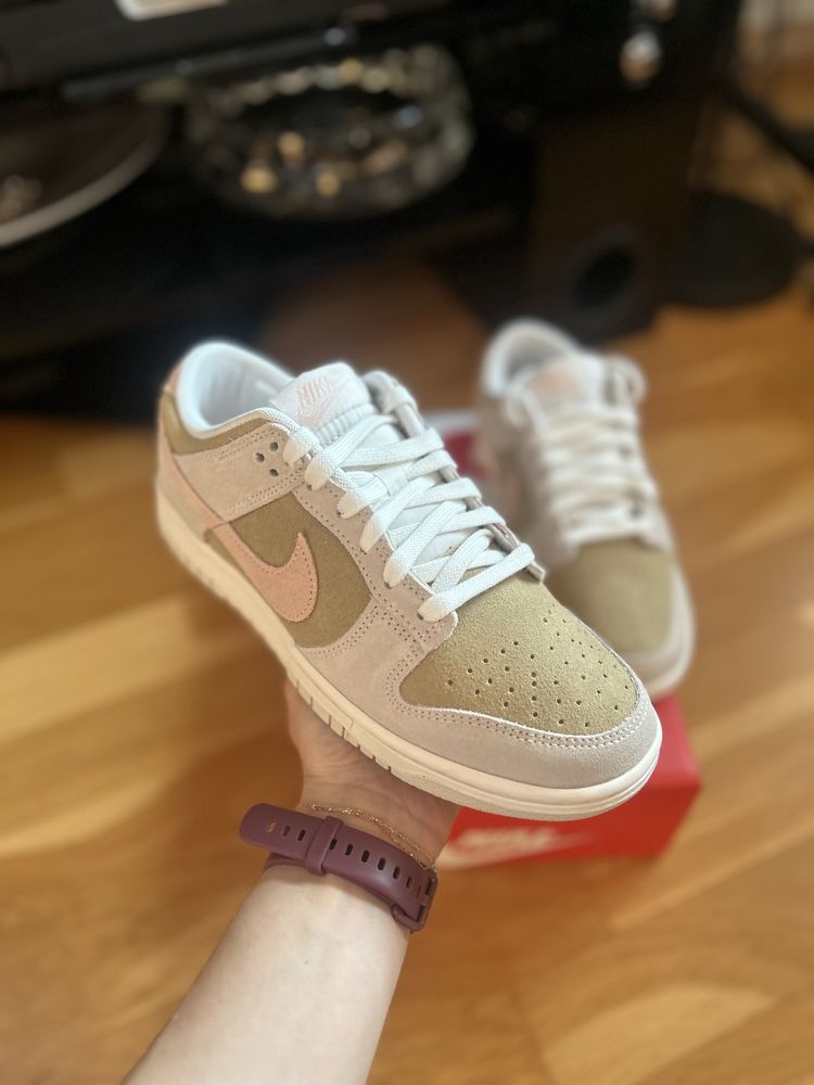 Nowe nike dunk low 38.5 vintage zamszowe retro beżowe