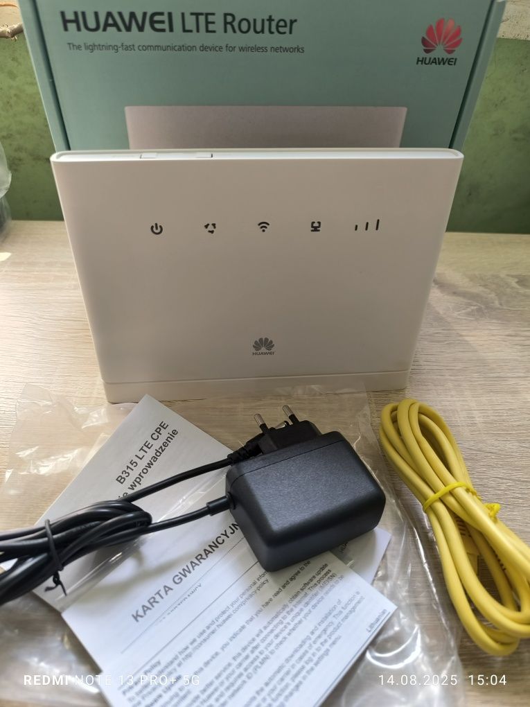 Modem LTE + router WiFi/LAN Karta SIM Huawei B315