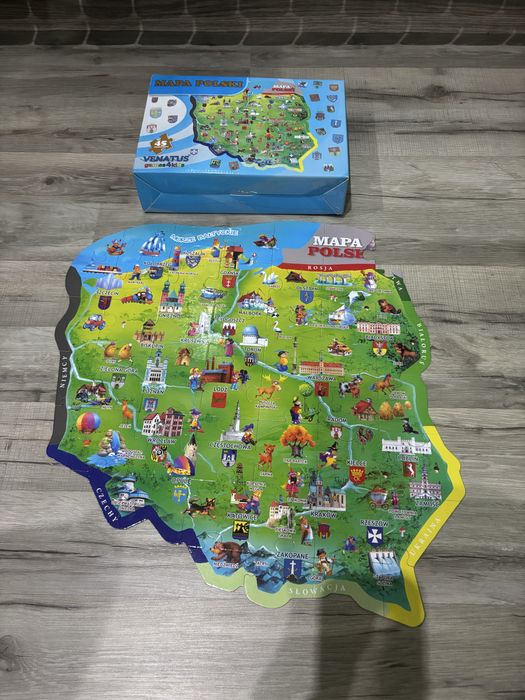 Puzzle Mapa Polski, 45 elementow