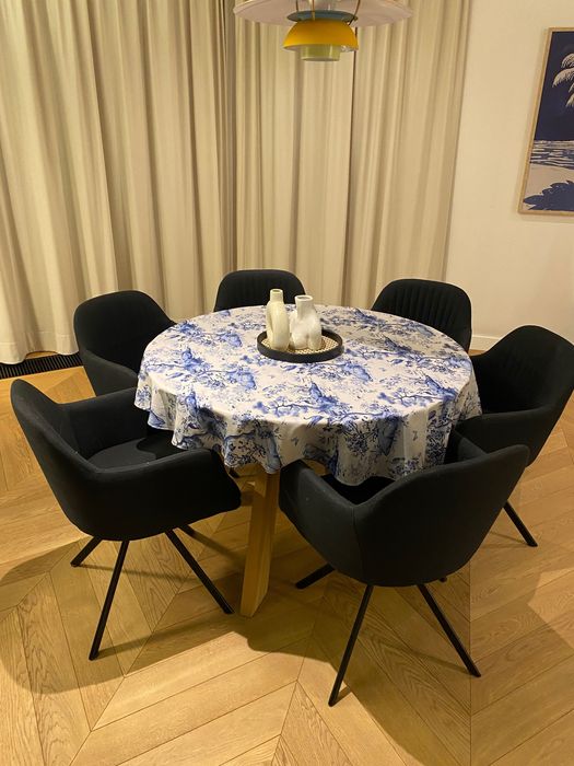 Zestaw 6 krzeseł czarnych eleganckich