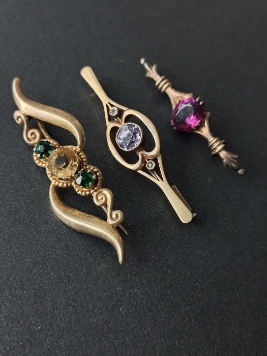 Броши серебро 875пр звезда, александрит