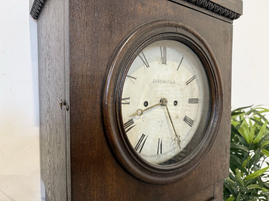 Piękny dębowy zabytkowy zegar po renowacji super stan dowóz wysyłka