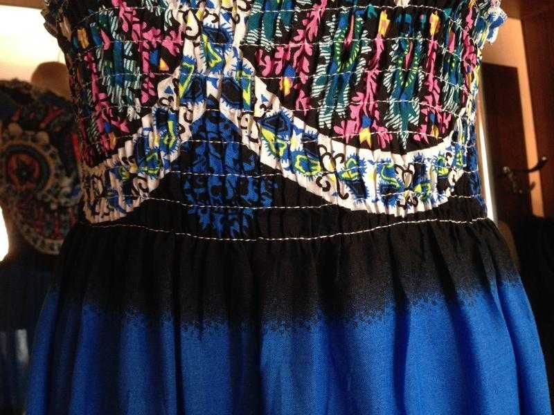 платье сарафан на резинке, длина макси, ткань штапель