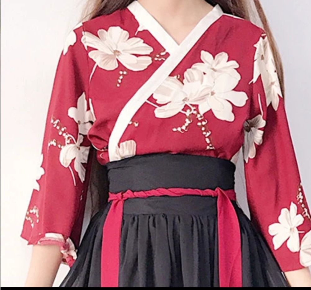 Kimono styl japoński yukata strój haori 3-cz S M