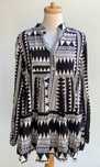 Bluzka Wzory New Collection M 38 Czarna Wzorki Azteckie