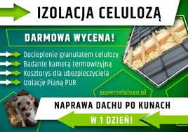 Izolacja celulozą | Naprawa dachu po kunie | Docieplanie pianą | KUNY