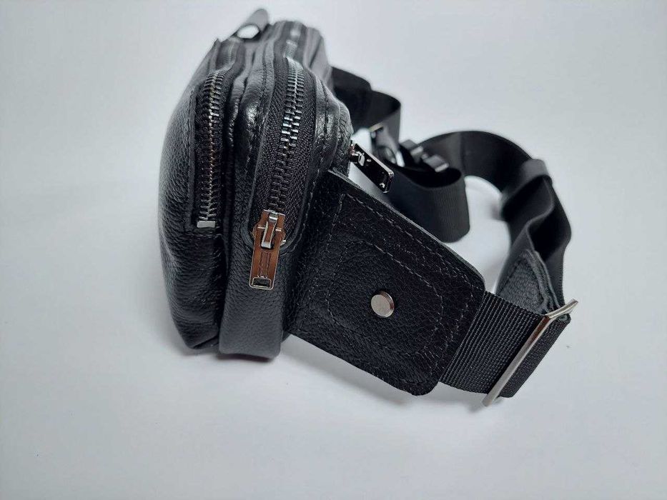 Сумка бананка из натуральной кожи