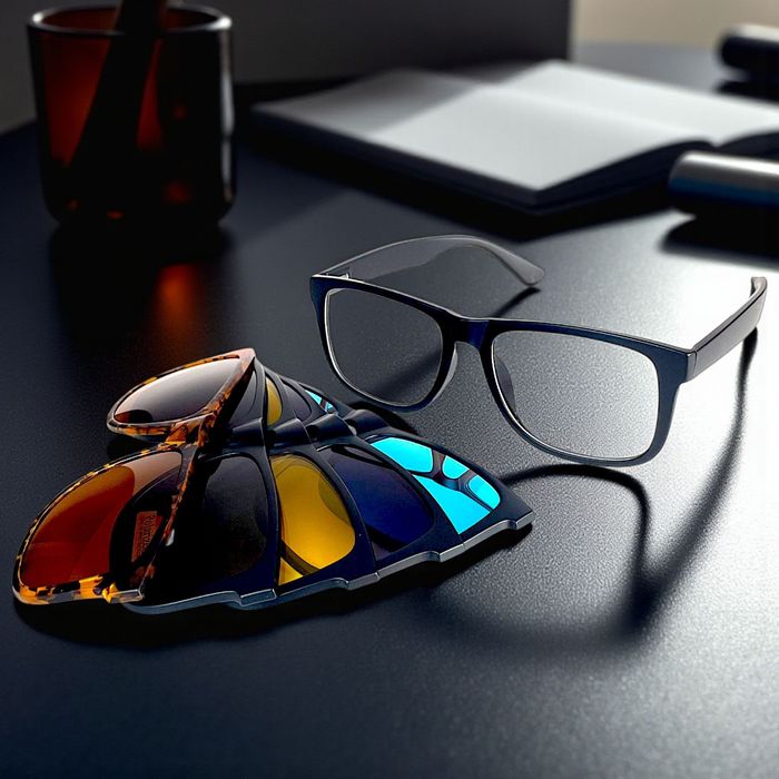 Okulary Oprawki Przeciwsłoneczne + 5 Nakładek Polaryzacyjnych Magnes